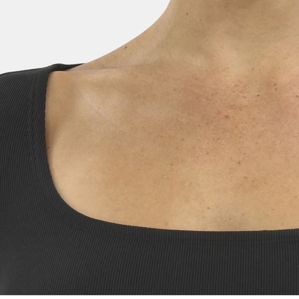 Avia Women's Square Neck Ribbed Long Sleeve Top Size M - Picture 3 of 8